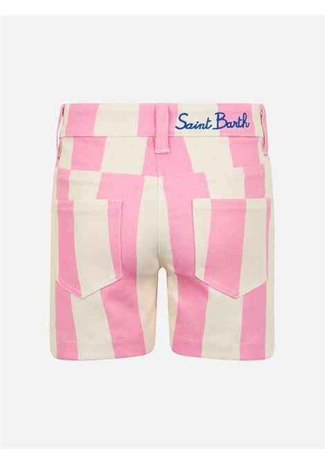 Shorts con logo SAINT BARTH | CAC001 CANCUN JR01620F DENIM STRIPES POP V2110